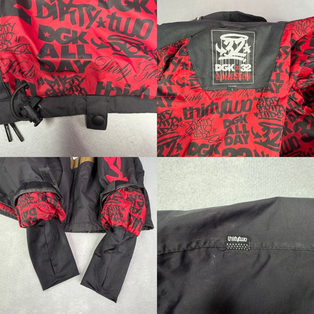DGK X 32 Collection Shiloh 2 Jacket Smiley 2012 Snowboard Skater Large RARE - Picture 15 of 16
